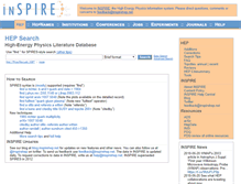 Tablet Screenshot of inspirehep.net